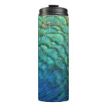 Peacock Feathers I Colorful Abstract Nature Design Thermal Tumbler