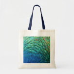 Peacock Feathers I Colorful Abstract Nature Design Tote Bag