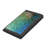 Peacock Feathers I Colorful Abstract Nature Design Trifold Wallet