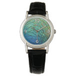 Peacock Feathers I Colorful Abstract Nature Design Watch