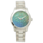 Peacock Feathers I Colorful Abstract Nature Design Watch