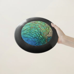 Peacock Feathers I Colorful Abstract Nature Design Wham-O Frisbee