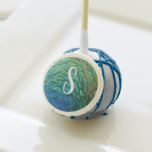 Peacock Feathers I Colorful Nature Monogram Design Cake Pops