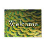 Peacock Feathers II Colorful Nature Doormat