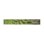 Peacock Feathers II Colorful Nature Wrap Around Label