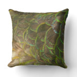 Peacock Feathers III (Female) Subtle Nature Design Throw Pillow