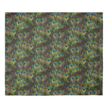 Peacock Feathers Invasion Bedding Duvet Cover by BonniePhantasm at Zazzle