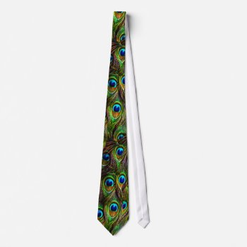 Peacock Feathers Invasion Neck Tie by BonniePhantasm at Zazzle