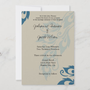 Peacock Feathers Invitation
