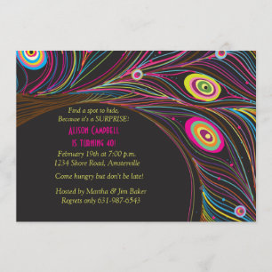 Peacock Feathers Invitation