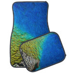 Peacock Feathers IV Colorful Abstract Nature Car Mat