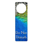 Peacock Feathers IV Colorful Abstract Nature Door Hanger