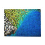 Peacock Feathers IV Colorful Abstract Nature Doormat