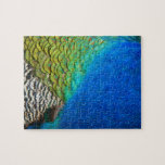 Peacock Feathers IV Colorful Abstract Nature Jigsaw Puzzle