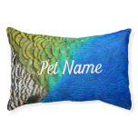 Peacock Feathers IV Colorful Abstract Nature Pet Bed