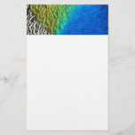 Peacock Feathers IV Colorful Abstract Nature Stationery