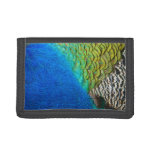 Peacock Feathers IV Colorful Abstract Nature Trifold Wallet