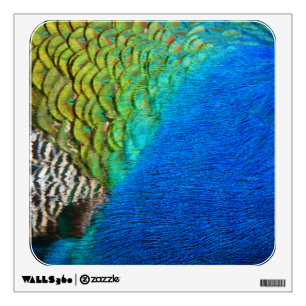 Peacock Feathers IV Colorful Abstract Nature Wall Decal