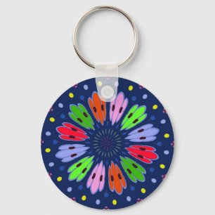 Peacock Feathers Keychain