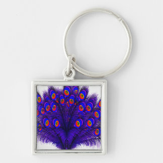 Peacock Feathers Keychain