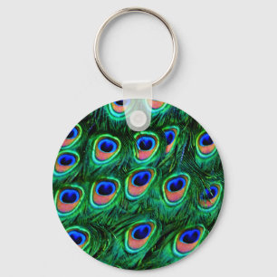Peacock feathers_ keychain