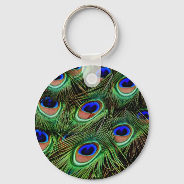 Peacock Feathers Keychain (Front)