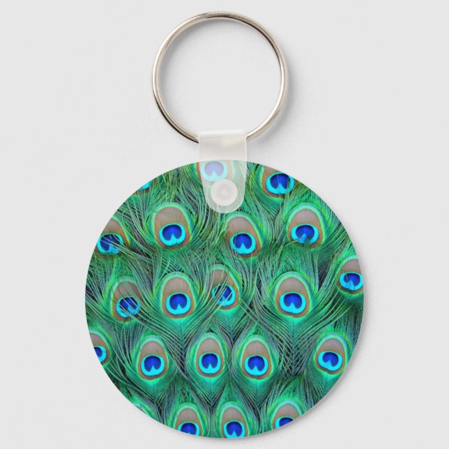 Peacock Feathers Keychain (Front)