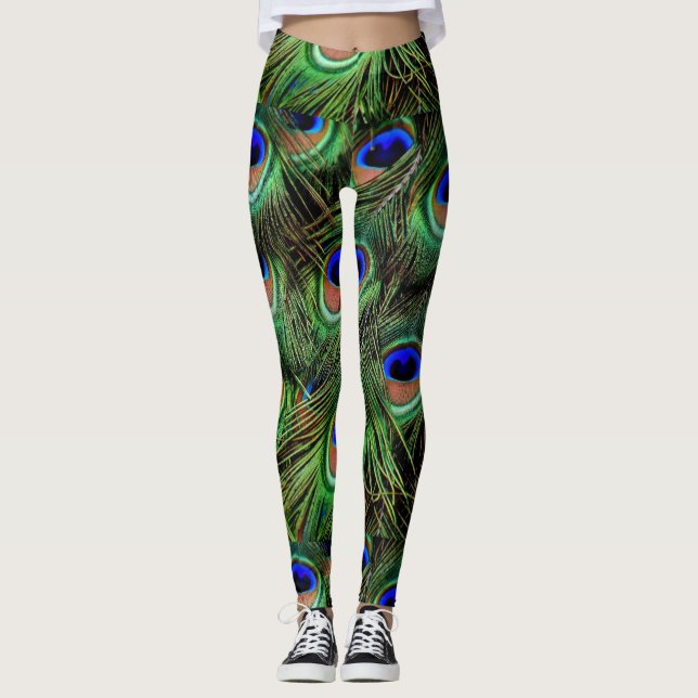 Peacock Feathers Leggings (Front)