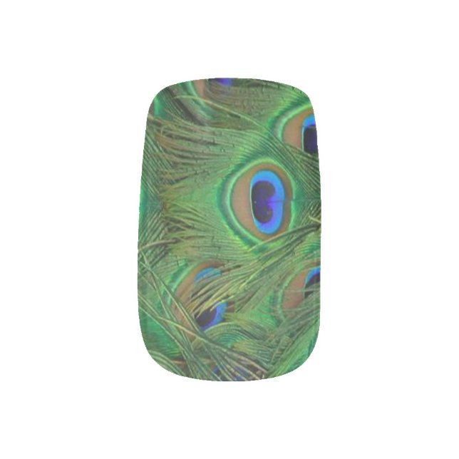 peacock feathers LG.jpg Minx Nail Wraps (Left Thumb)