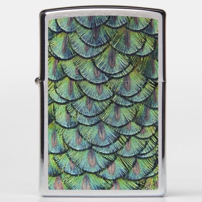 Peacock Feathers Lighter (Front)