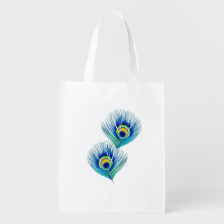 peacock feathers  lord krishna  grocery bag