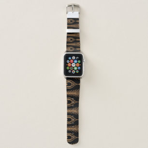 Peacock Feathers, Luxury Oriental Pattern. Apple Watch Band