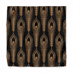 Peacock Feathers, Luxury Oriental Pattern. Bandana