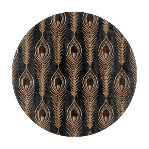 Peacock Feathers Luxury Oriental Pattern Cutting Board