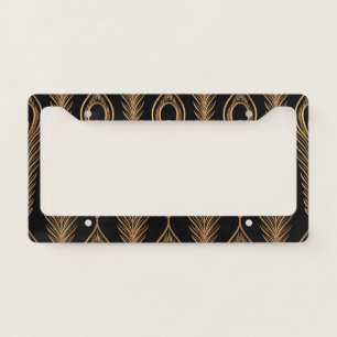 Peacock Feathers, Luxury Oriental Pattern. License Plate Frame