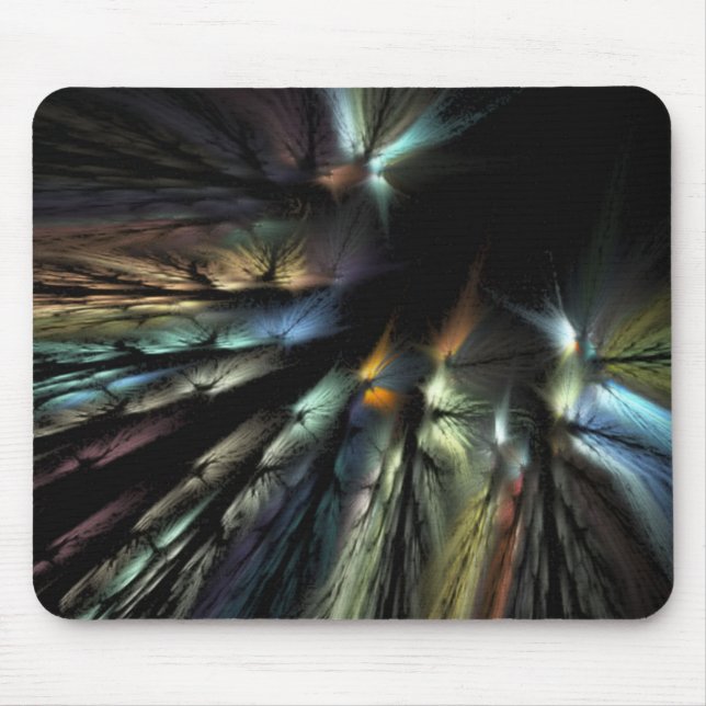 Peacock feathers mouse pad (Front)