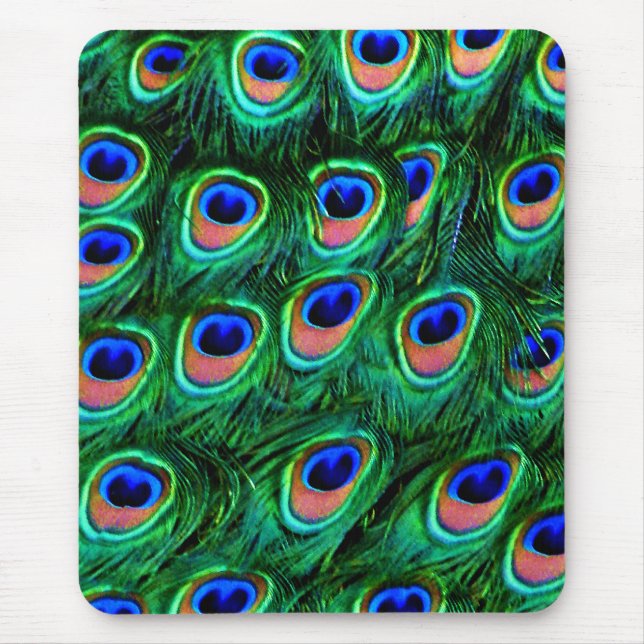 Peacock feathers_ mouse pad (Front)
