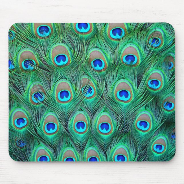 Peacock Feathers Mouse Pad (Front)