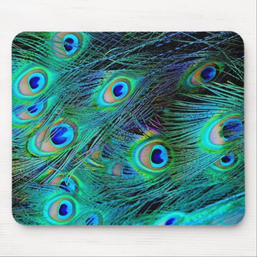 Peacock feathers Mousepad