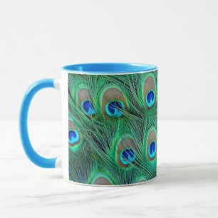 Peacock Feathers Mug