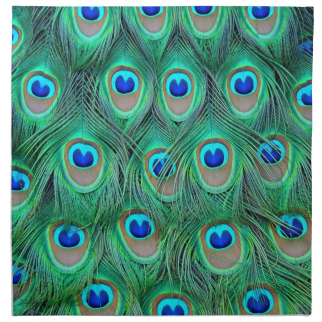peacock feathers napkin (Front)
