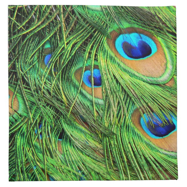 Peacock Feathers Napkins (Front)