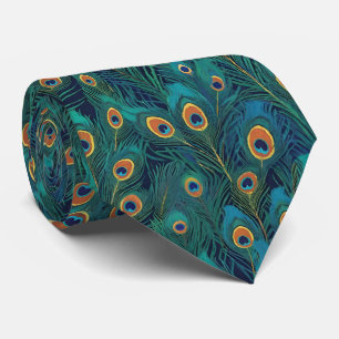 Peacock Feathers Neck Tie