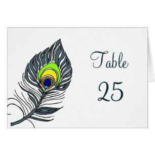 Peacock Feathers Number Cards