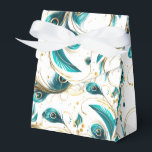 Peacock Feathers Party Treat Box<br><div class="desc">Party favor box is shown in a pretty peacock feathers print.
Customize this item and add to it or buy as shown.
Tip: Add a sticker to it with names and add some pretty ribbon.






Licensed Image



















Tip: Just add your great treats and add some festive ribbon.</div>