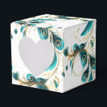 Peacock Feathers Party Treat Box<br><div class="desc">Party favor box is shown in a pretty peacock feathers print.
Customize this item and add to it or buy as shown.
Tip: Add a sticker to it with names and add some pretty ribbon.






Licensed Image



















Tip: Just add your great treats and add some festive ribbon.</div>