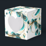 Peacock Feathers Party Treat Box<br><div class="desc">Party favor box is shown in a pretty peacock feathers print.
Customize this item and add to it or buy as shown.
Tip: Add a sticker to it with names and add some pretty ribbon.






Licensed Image



















Tip: Just add your great treats and add some festive ribbon.</div>