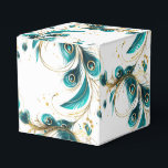 Peacock Feathers Party Treat Box<br><div class="desc">Party favor box is shown in a pretty peacock feathers print.
Customize this item and add to it or buy as shown.
Tip: Add a sticker to it with names and add some pretty ribbon.






Licensed Image



















Tip: Just add your great treats and add some festive ribbon.</div>