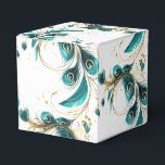 Peacock Feathers Party Treat Box<br><div class="desc">Party favor box is shown in a pretty peacock feathers print.
Customize this item and add to it or buy as shown.
Tip: Add a sticker to it with names and add some pretty ribbon.






Licensed Image



















Tip: Just add your great treats and add some festive ribbon.</div>