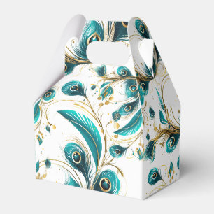 Peacock Feathers Party Treat Box